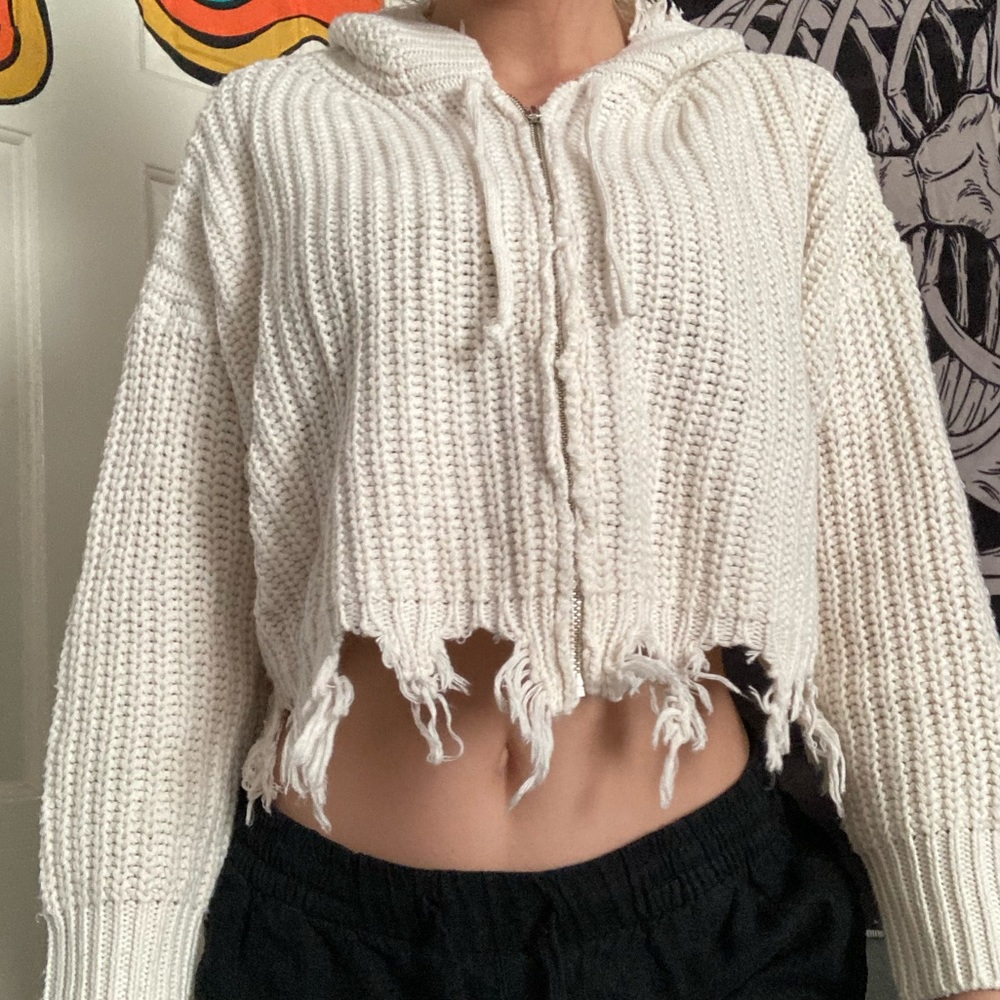 Hoodie crop top (never worn)